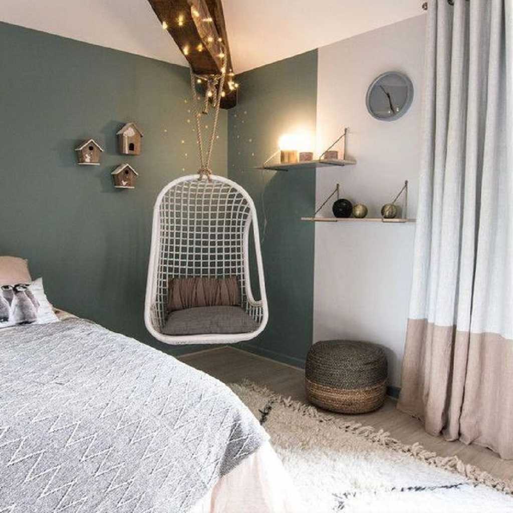 Swing chair in the bedroom Swing chair in the bedroom