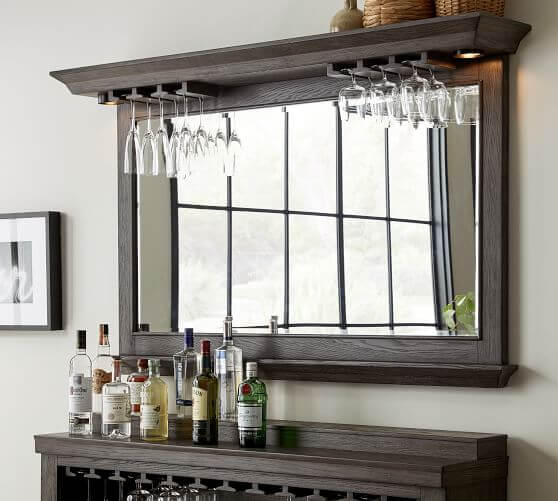 wall-mounted mirrors bar