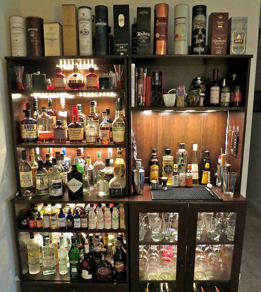 whiskey home bar
