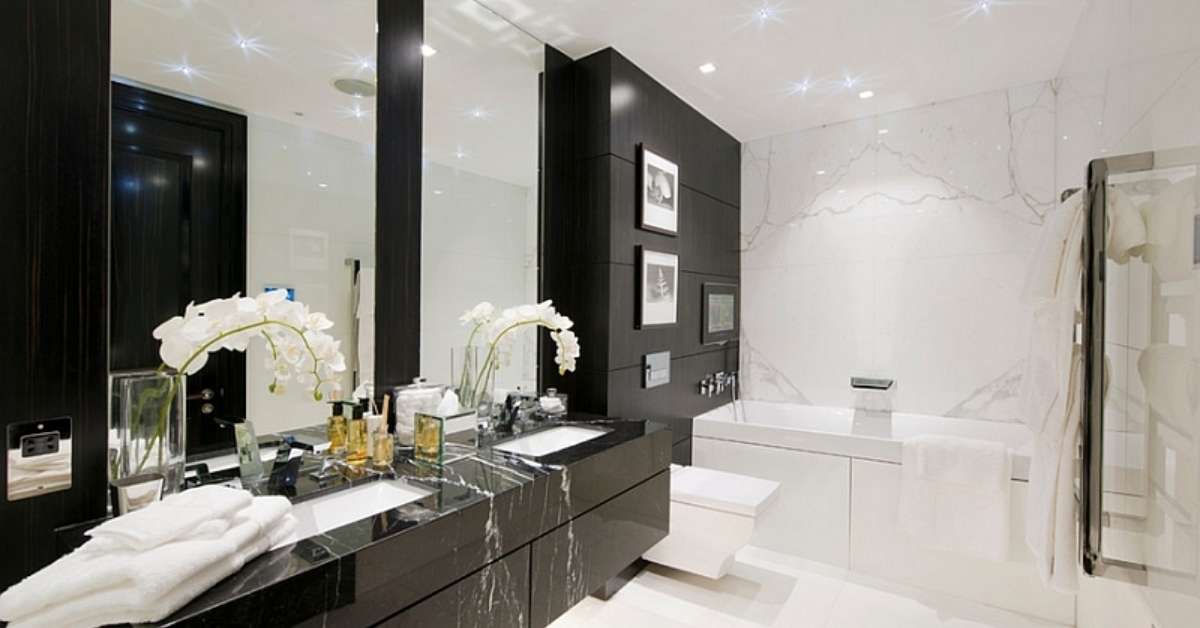 Black Elegantly Modern Painted Bathroom Cabinet Ideas