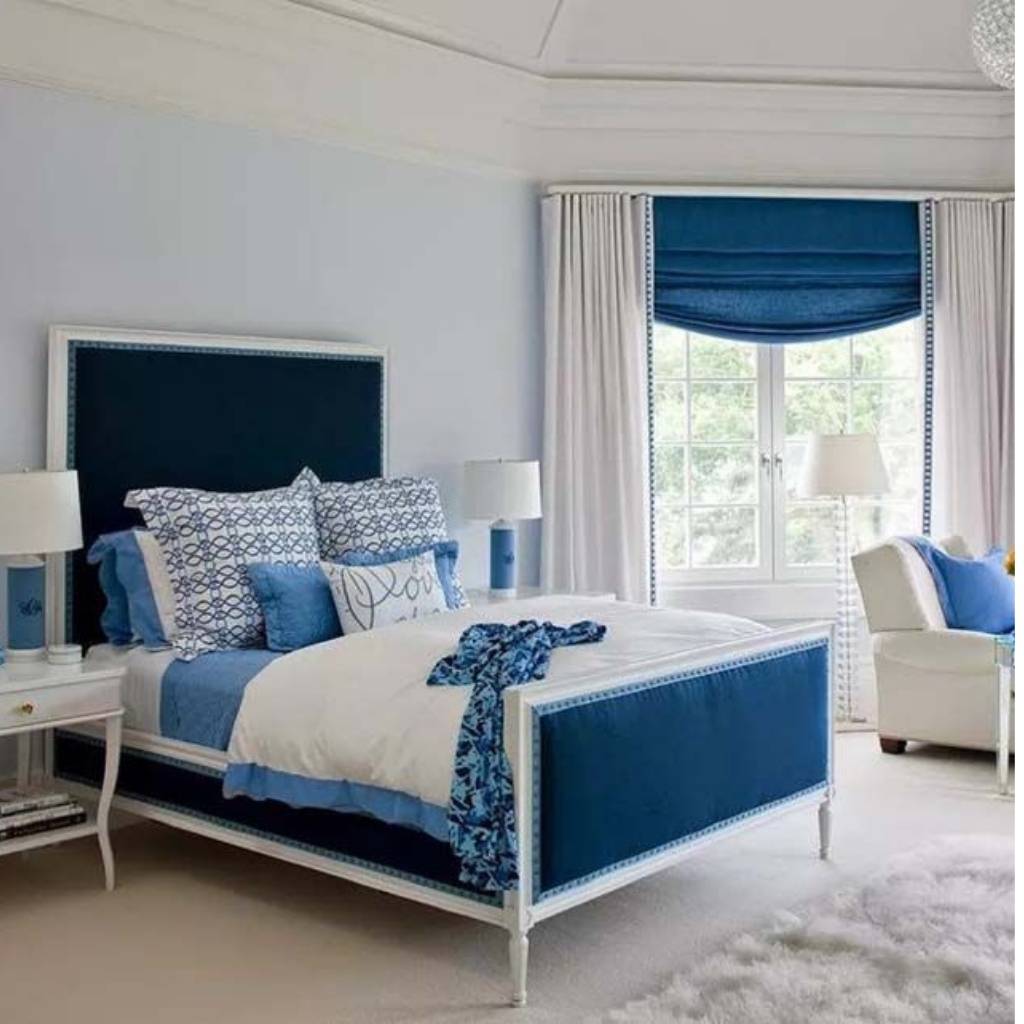 Classic combination of blue and white colors