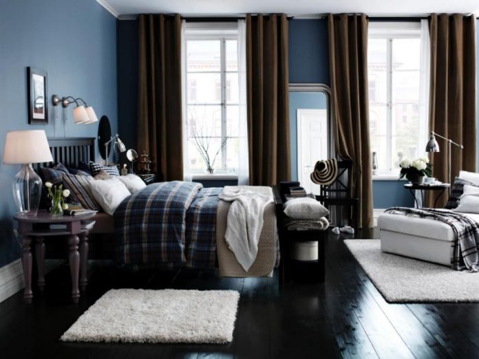 Combined Feminine And Masculine Style In Bedroom