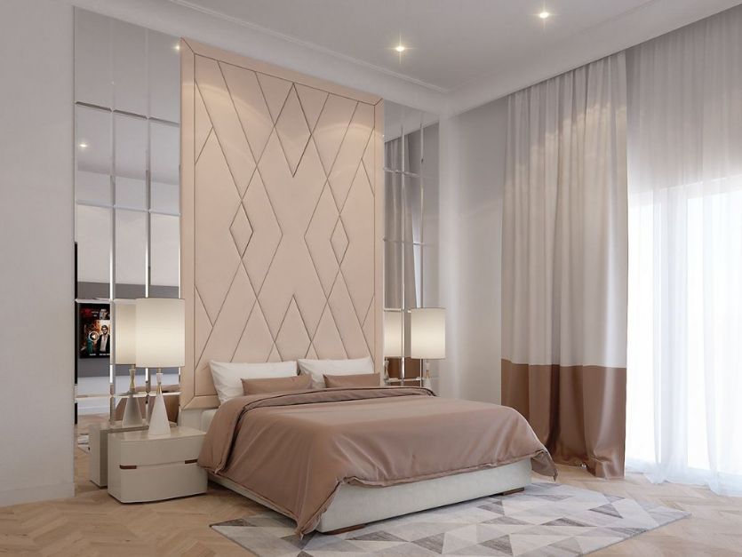 Contemporary Mirror-Walled Bedroom Contemporary Mirror-Walled Bedroom
