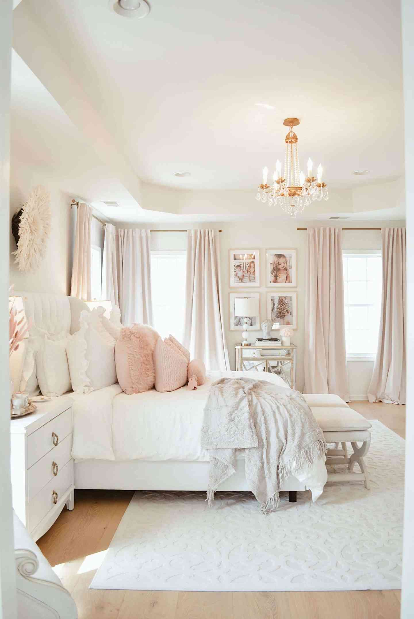 Cozy Bedroom In Pink And White