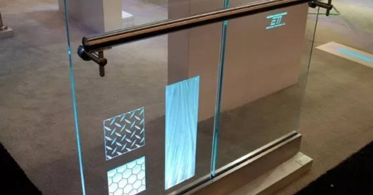 frameless tempered glass design with aluminum U channel glass railing