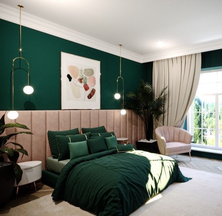 Idea For Women’s Bedroom In Green