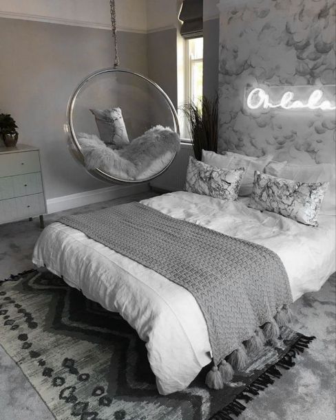 Idea For Women’s Bedroom In Grey Shades