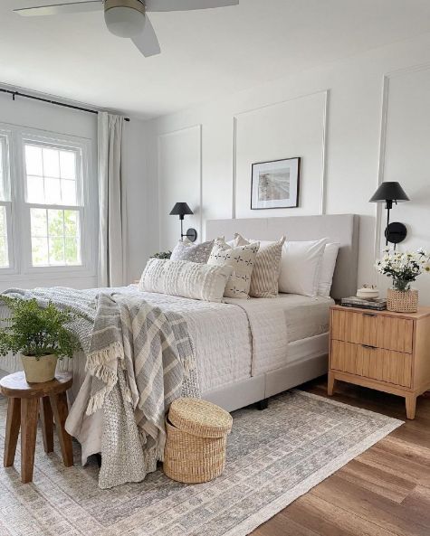 Natural Look Idea Via White Wood Wall In Bedroom Natural Look Idea Via White Wood Wall In Bedroom