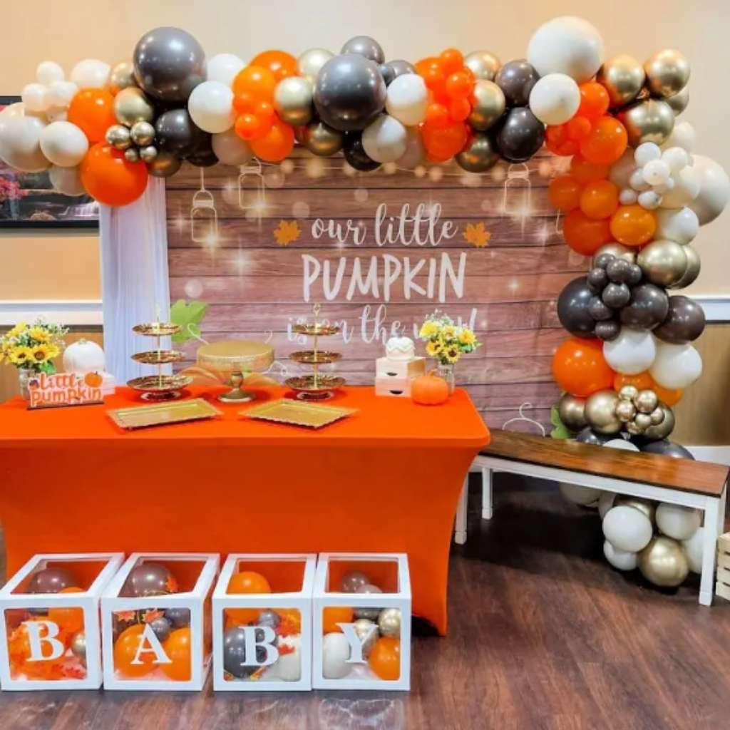 Neutral fall baby shower theme