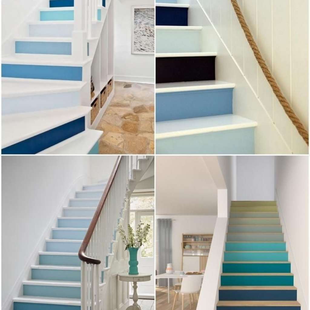 Painted stair riser ideas Painted stair riser ideas