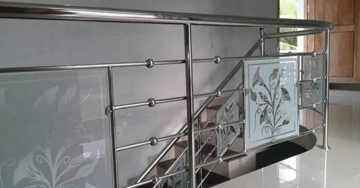 steel glass railing design for balcony