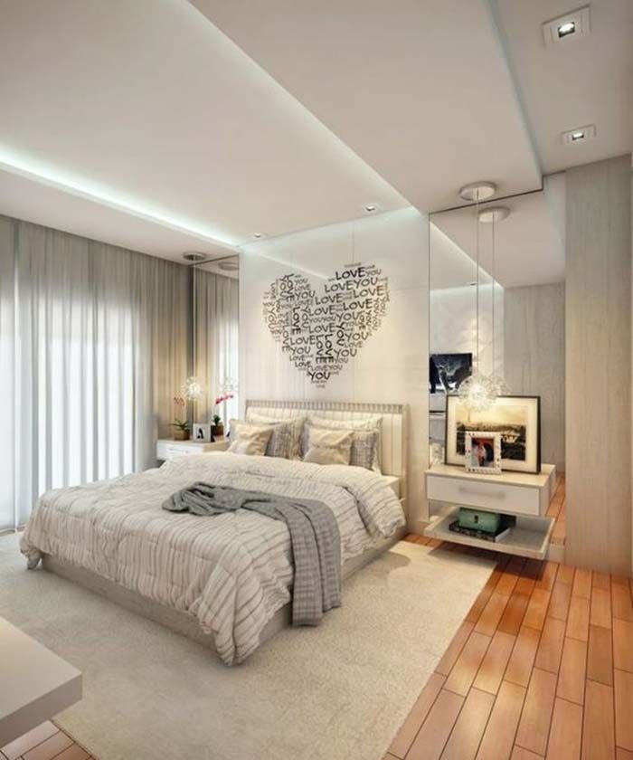 Women’s Bedroom With Heart-Shaped Painting Women’s Bedroom With Heart-Shaped Painting