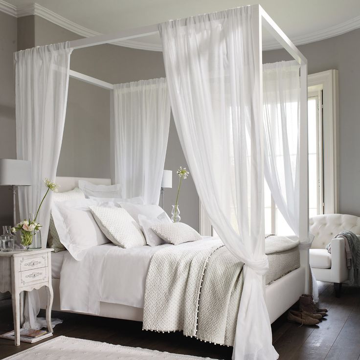 Women’s Bedroom With White Canopy Idea Women’s Bedroom With White Canopy Idea