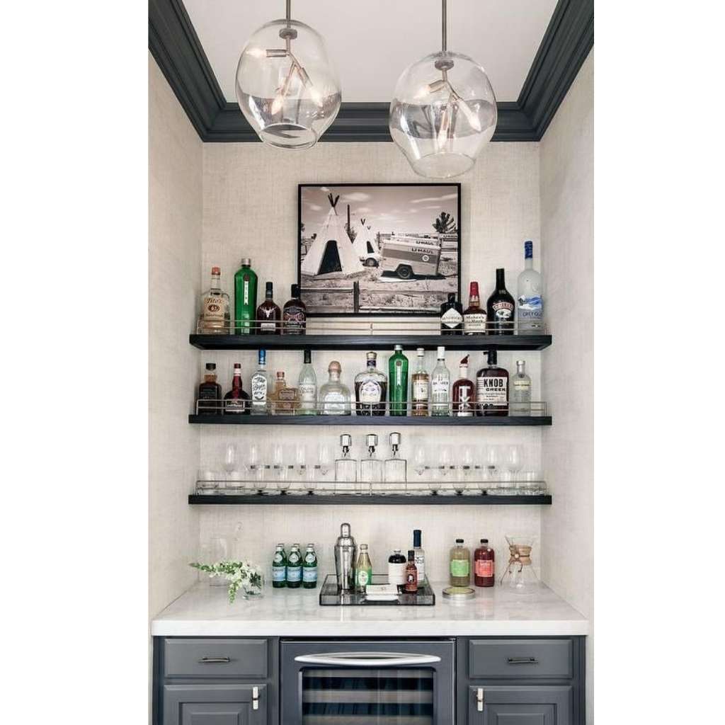 Contemporary bar shelves