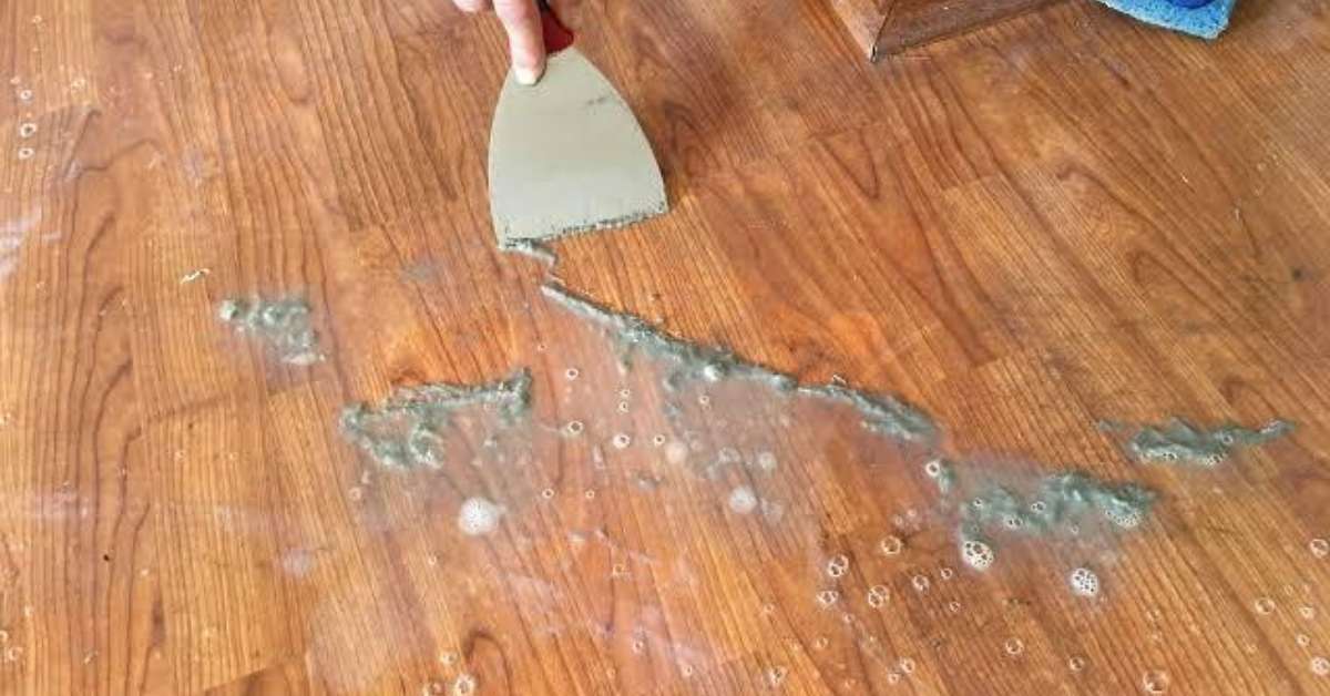 Image of how to remove latex paint from a hardwood floor