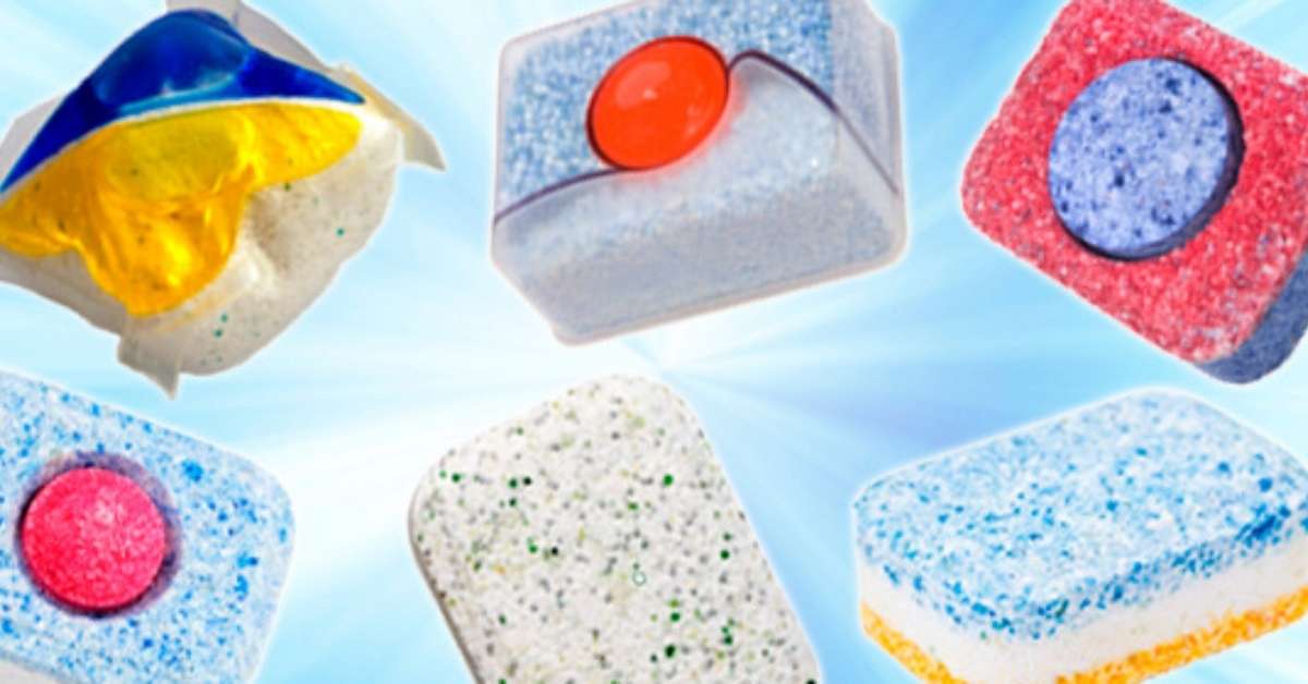 Image showing dishwasher tablets for cleaning shower screen Image showing dishwasher tablets for cleaning shower screen