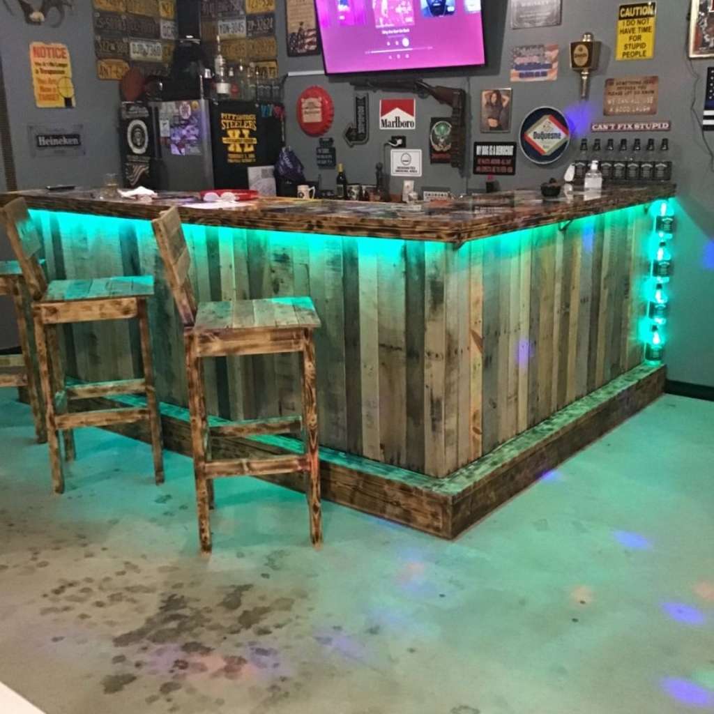 Shed man cave rustic bar ideas