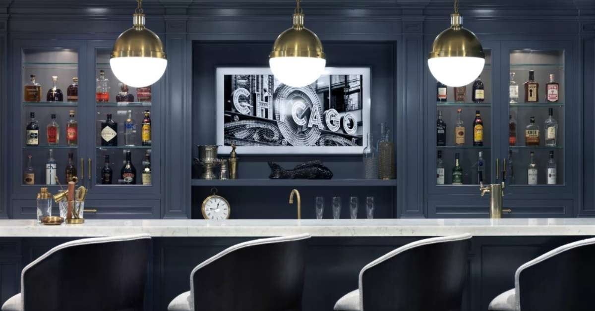 Stylish small man cave bar Stylish small man cave bar