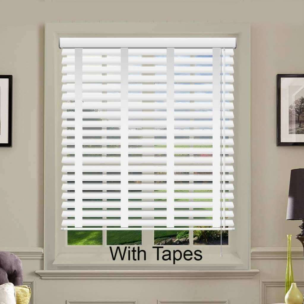 Venetian blind with tapes
