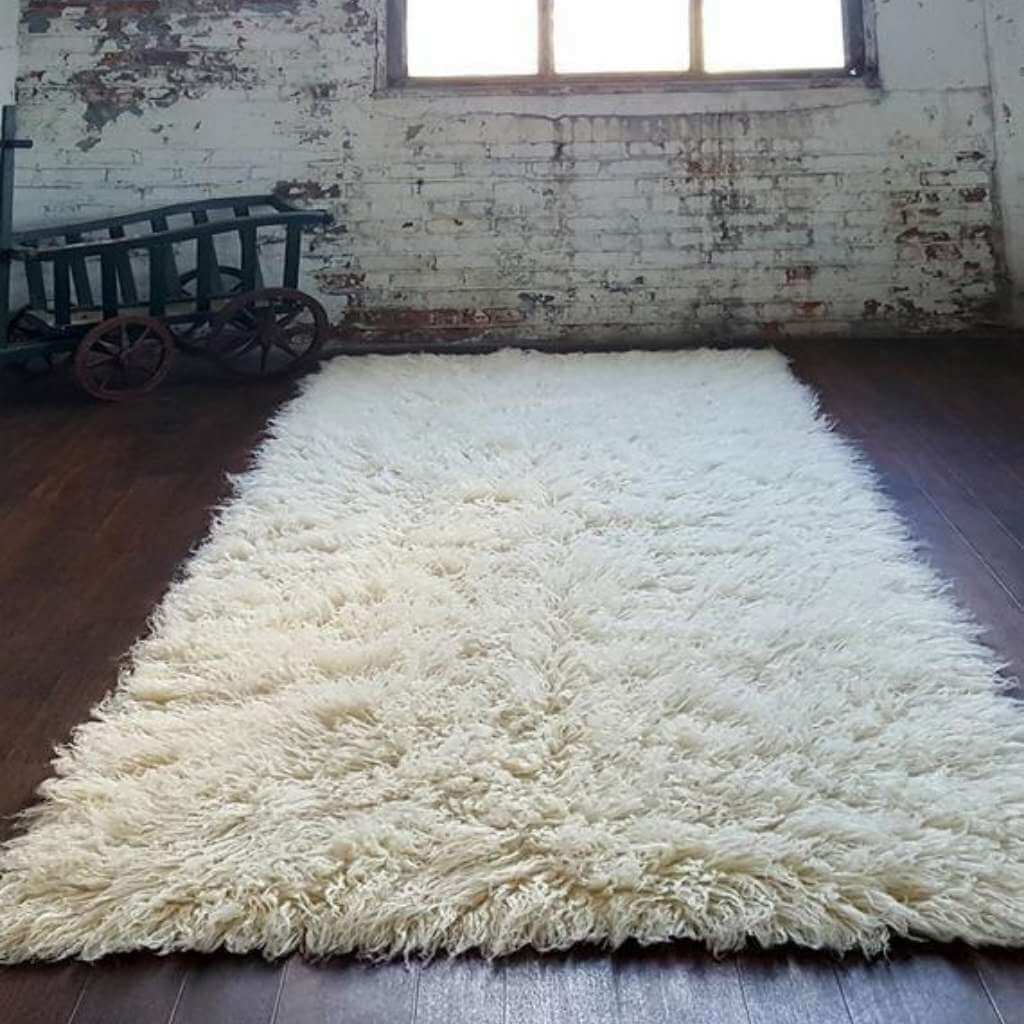 A flokati shag rug A flokati shag rug