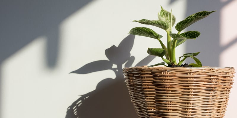 Image showing medium sunlight penetration on a Philodendron Birkin Plant