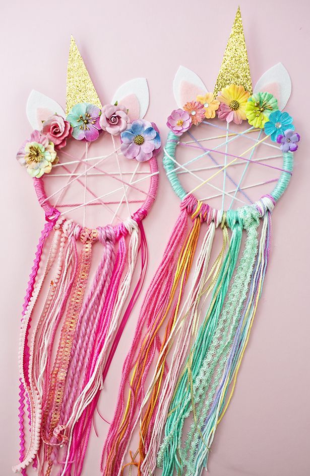 Unicorn Dreamcatcher craft idea