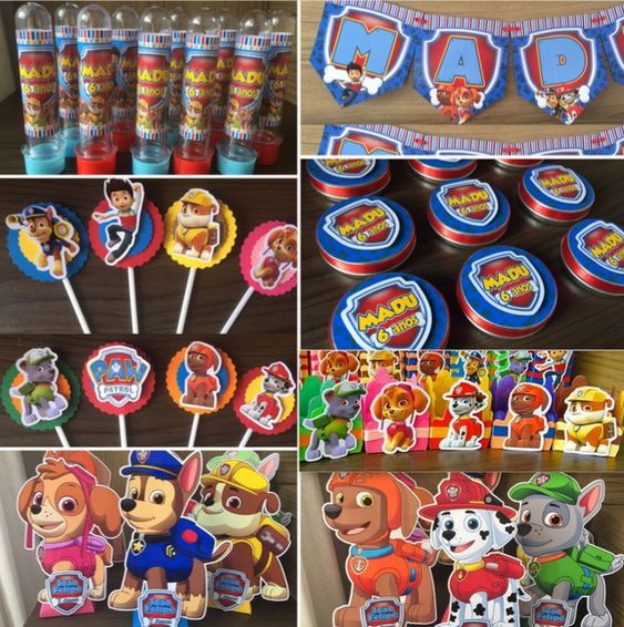 paw patrol printable birthday decorations