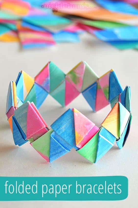 Folder paper bracelet idea