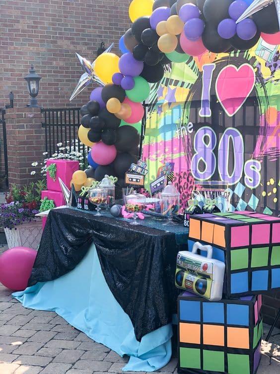 80’s themed birthday party