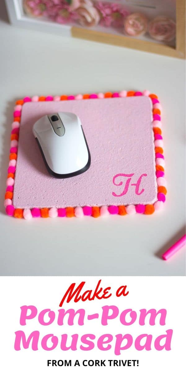 Pom-pom mousepad craft idea 