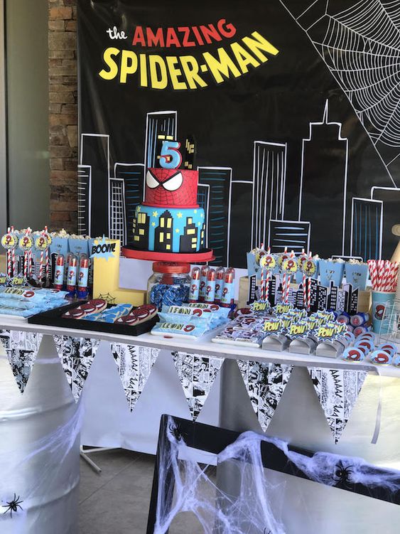 printable spiderman birthday decorations