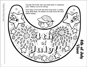 A printable visor pattern for the 4th of July
