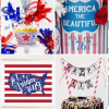 A selection of printable decorations for the 4th of July