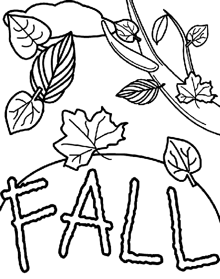 A set of fall-themed coloring pages