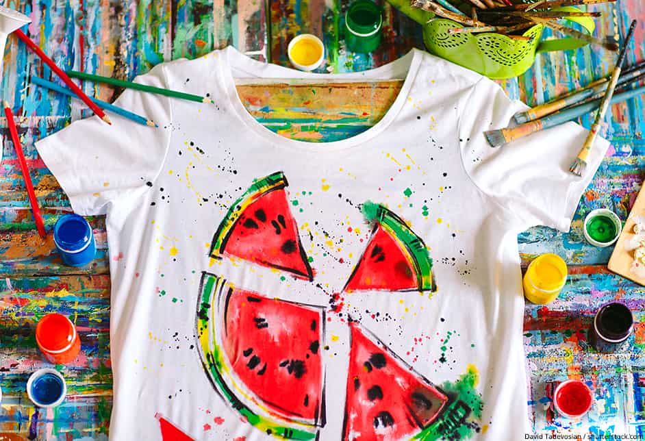 An image of a painted fabric An image of a painted fabric