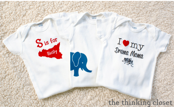 Assorted baby onesie designs