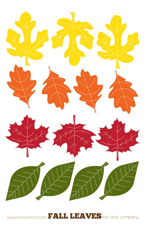 Combine these leafy printables for a nice fall garland