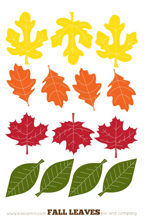 Combine these leafy printables for a nice fall garland Combine these leafy printables for a nice fall garland