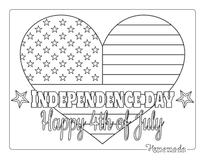 Fourth of July-inspired and cute coloring pages