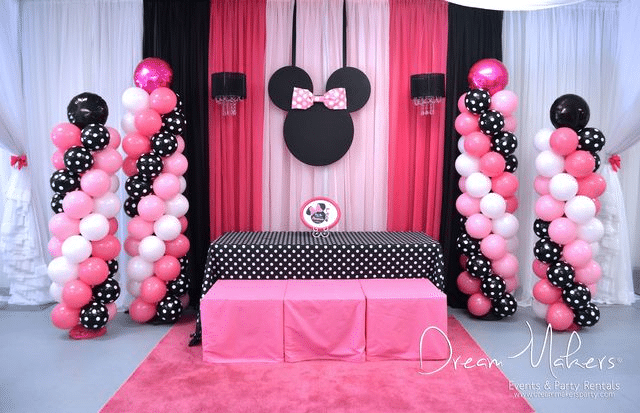 Minnie-mouse-themed party decor Minnie-mouse-themed party decor