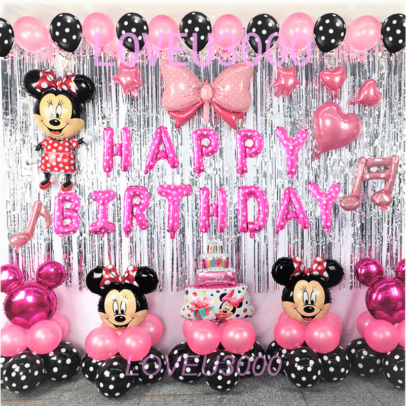 Zsiparty 124Pcs Minnie Mouse Balloon Arch Kit Pink Garland, Birthday Party  Decorations - Walmart.com