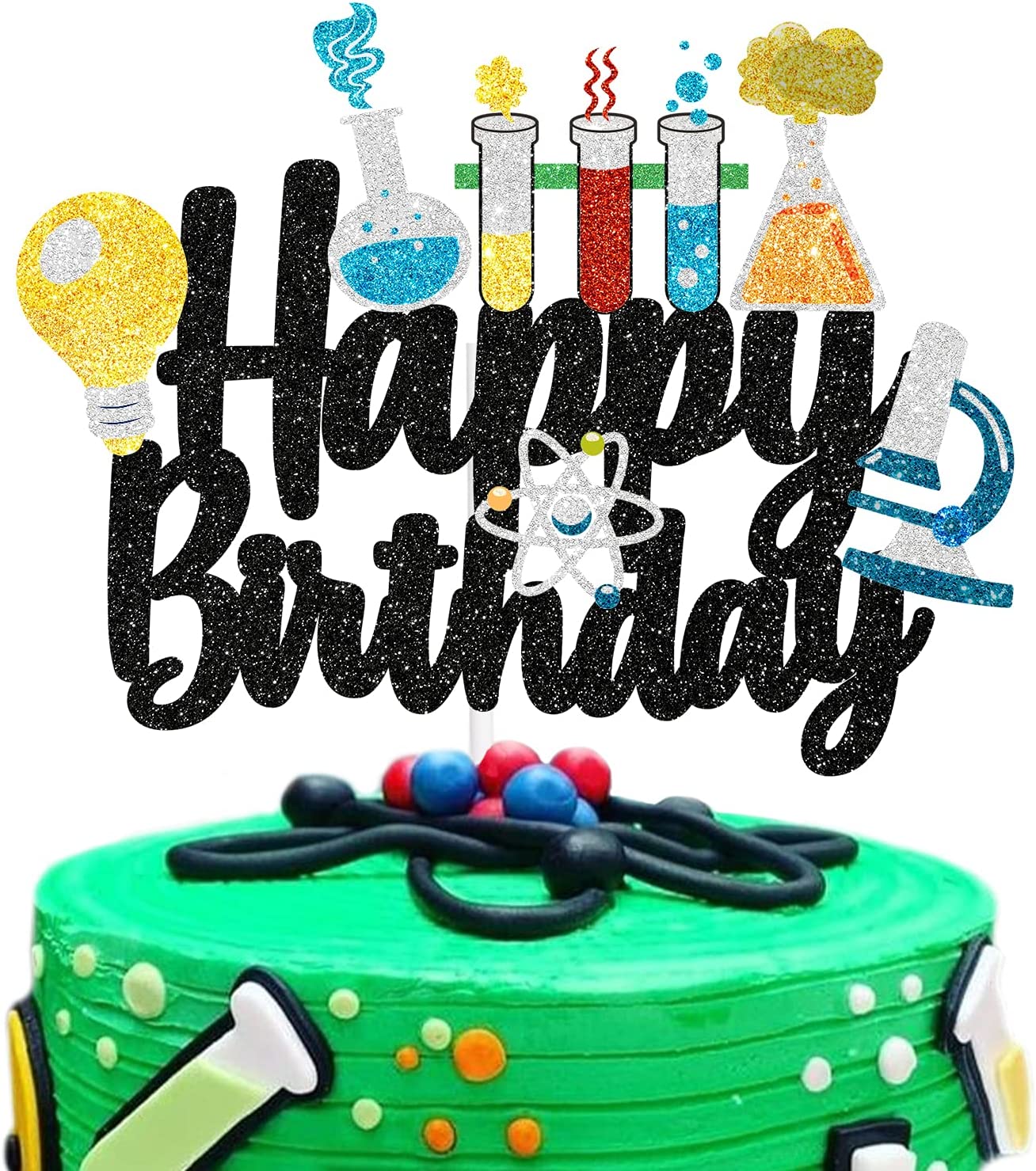 Science cake topper decoration idea Science cake topper decoration idea