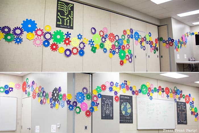 Science party backdrop idea Science party backdrop idea