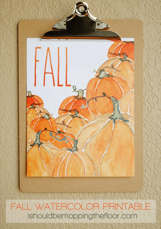 Watercolor prints make great fall decors Watercolor prints make great fall decors