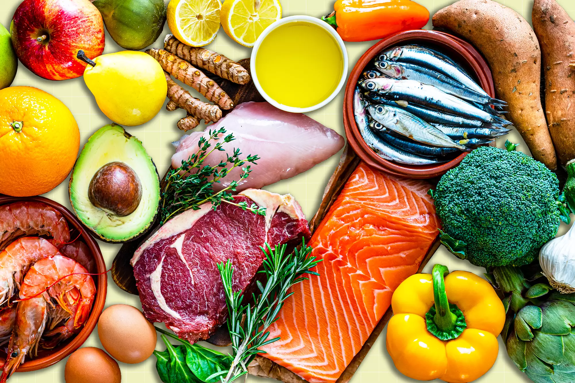 A variety of AIP-diet-friendly foods A variety of AIP-diet-friendly foods