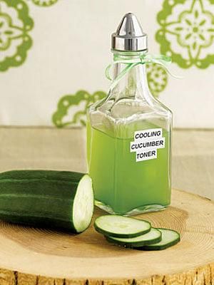 DIY cucumber toner extract