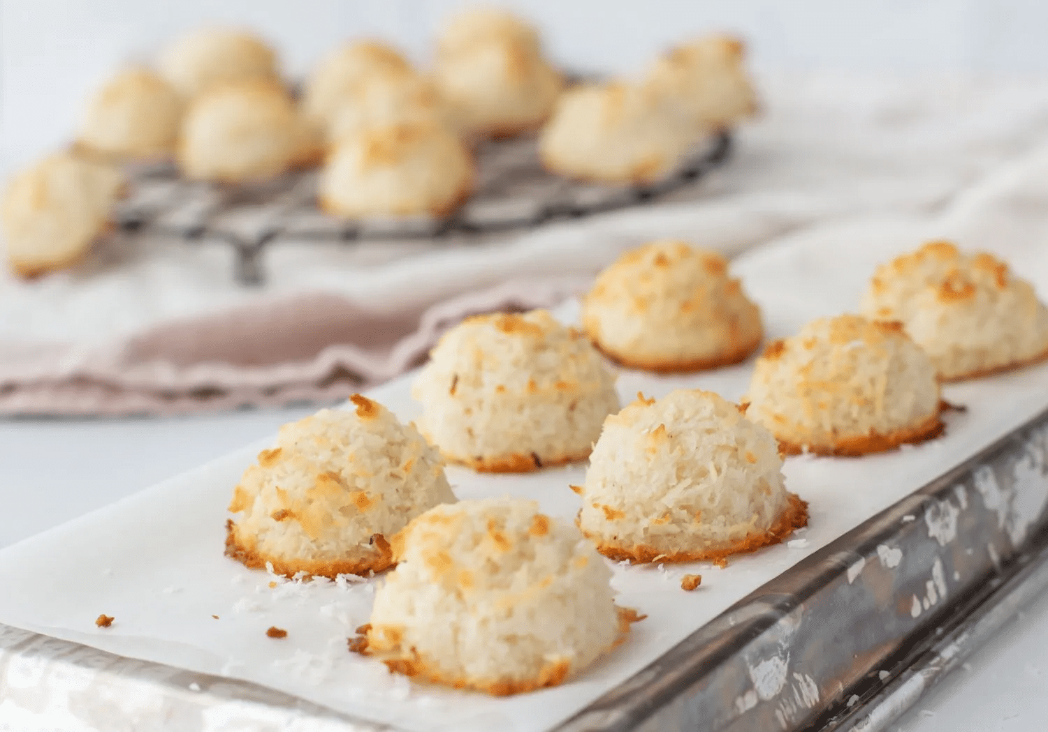 A batch of AIP-diet-friendly coconut macaroons A batch of AIP-diet-friendly coconut macaroons