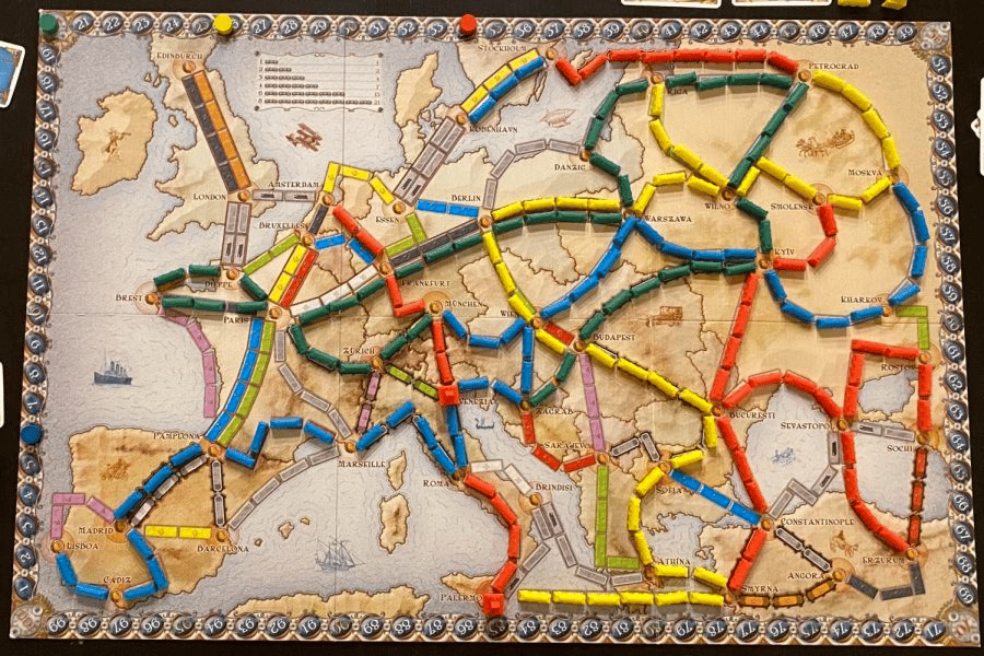 Vintage train-themed board game called Ticket to Ride Vintage train-themed board game called Ticket to Ride
