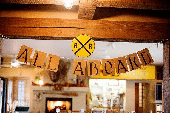 A vintage train-themed birthday party idea for adults A vintage train-themed birthday party idea for adults
