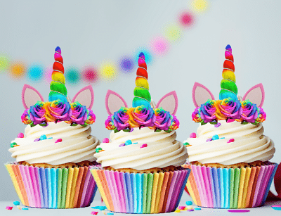 Rainbow and unicorn cupcake Rainbow and unicorn cupcake